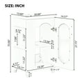thumbnail image 4 of Montary 20" White Bathroom Vanity Cabinet with Sink - Two-Tier Adjustable Shelves, Solid Wood/MDF, 4 of 13