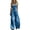 Blue, variant on PBFRDSJ Women's Sleeveless Wide Leg Jumpsuit Button Front Cami Loose Rompers Sleeveless Vintage Flowy One Piece Jumpsuits