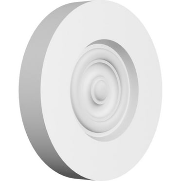 Ekena Millwork 6"W x 6"H x 1"P Standard Grayson Bullseye Rosette with Square Edge