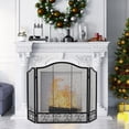 thumbnail image 3 of Gymax 3-Panel Fireplace Screen Decor Cover Child Baby Pets Safty Fire Folded Doors, 3 of 10