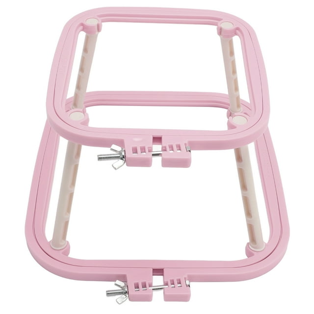 Adjustable Double Layer Embroidery Frame Stand, Stable and Long Lasting Stitch Hoop for Sewing Needlework, for Punching Needle Embroidery, ABS Stainless Steel, Household Use