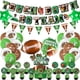 thumbnail image 1 of Decoraciones para fiestas Decoraciones de fútbol para cumpleaños Set de artículos para fiestas deportivas (set de banderas de cumpleaños, globos de aluminio, adornos para tartas, globos), 1 of 4