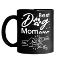 thumbnail image 2 of Lotusprinthandmade Personalized Best Dog Mom Ever Father's Day Black Ceramic Mug (15oz) (Made In US), 2 of 5