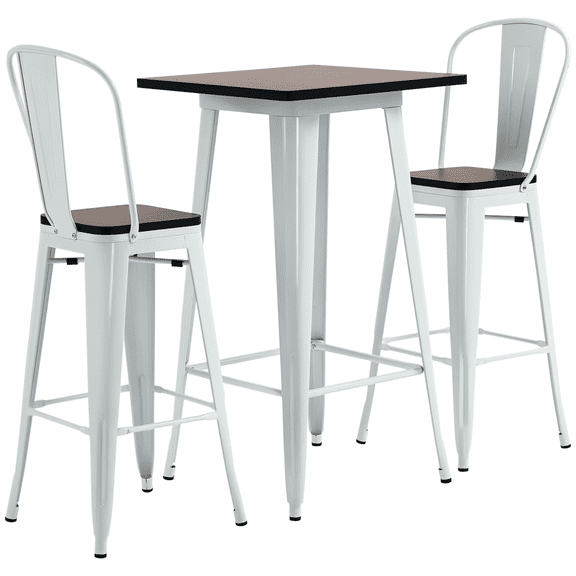Dranite 6-Piece Gray Patio Dining Set with Umbrella and Glass Table