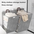 thumbnail image 7 of sunsanly Laundry Storage Bag Clothes Hamper with Lid Dustproof Water Resistant Handle Design Clothes Laundry Basket Wall Hanging Organizer, 7 of 7