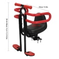 thumbnail image 2 of Front Toddler Bike Seat Front Mounted Children Safety Seat with Fence and Footrest, 2 of 8