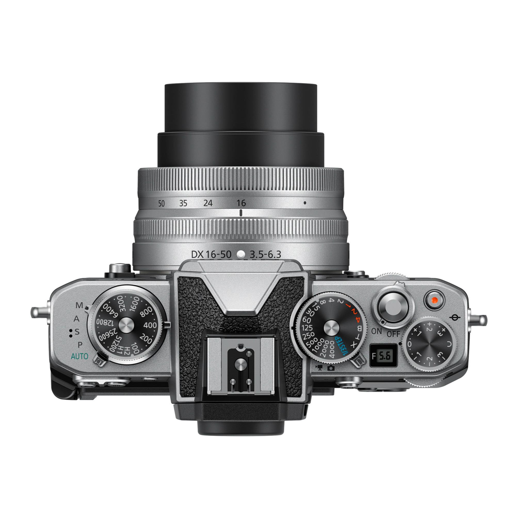 Nikon Z fc DX-Format Mirrorless Camera Body w/NIKKOR Z DX 16-50mm f/3.5-6.3 VR - Silver - image 2 of 15