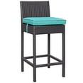 thumbnail image 2 of Modway Convene 4 Piece Outdoor Patio Pub Set in Espresso Turquoise, 2 of 3