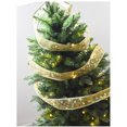 thumbnail image 4 of Christmas Ribbon Decorative Pentagram Fabric Ribbon Glitter Ribbon for DIY Craft, 4 of 10