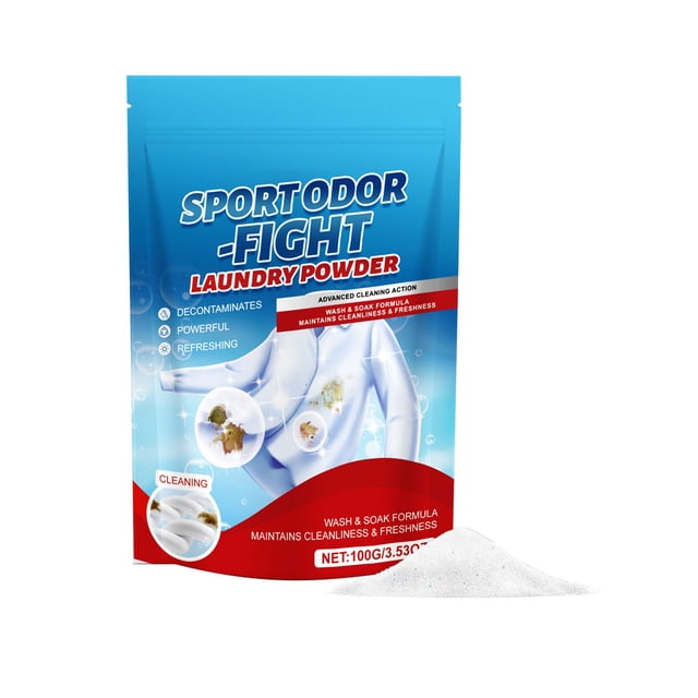 Laundry Cleaning Powder For Stubborn Stains Pretreatment Solution Hand Wash Safe For All Fabrics Clothes Stain Remover 3.5Oz Container 0.24Lb