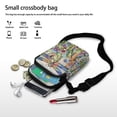 thumbnail image 6 of HELLHERO Shoulder Bags for Adult Casual Use Insect Floral Art Crossbody Bag 2 Zippers, 6 of 6