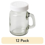(12 pack) Mainstays Kitchen Storage Mini 4 OZ Glass Salt Pepper Shaker with Plastic Screw Lid