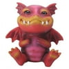 Red and Orange Smiling Baby Dragon Bo Figurine Statuette Fairy Tale Fantasy New