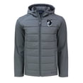 thumbnail image 2 of Men's Cutter & Buck Gray Minnesota United FC Big & Tall Evoke Hybrid Eco Softshell Recycled Full-Zip Hoodie Jacket, 2 of 3