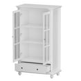 thumbnail image 5 of WIAWG Display Cabinet Bookcase with 2 Glass Doors, Drawer and Adjustable Shelf for Living Room, 55" H, 5 of 9