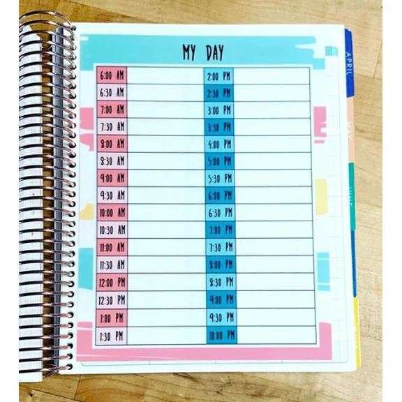 Daily Hourly And Grocery List Two Sided Dashboard 4 Use W Erin Condren Planner-