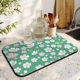 thumbnail image 3 of 2 Pack Washable Rubber Multicolored Flower Leaves Dish Drying Mats for Kitchen Counter Home Large Coffee Bar Pad Accessories and Decor for Utensils Stemware (2pcs 19.5''x12''), 3 of 6