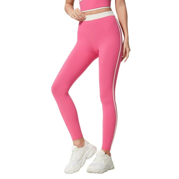 OSOLU High Performance Yoga Pants For Women Versatile Athletic Wear For Exercise And Yoga Comfortable Leggings Workout Stretchy Running Tummy Control Joggers Bottoms Hot Pink XL