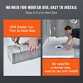 thumbnail image 5 of VEVOR Shower Curb Kit, 60"x48" Shower Pan Kit with 2" PVC Central Flange, Waterproof Membrane, Stainless Steel Grate and Joint Sealant, Shower Pan Slope Sticks Fit for Bathroom, 5 of 9