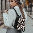 thumbnail image 3 of Eheartsgir Cow Print Daisy Pattern Mini Backpack for Work Outing, Adjustable Strap Mini Backpack for Women Purse Polyester Lightweight Small Backpack, 3 of 8