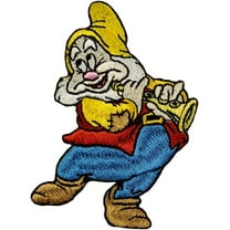 happy dwarf patch disney fan snow white cartoon craft apparel iron-on applique