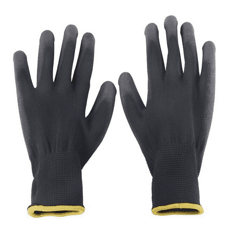 

Pinmu 12pcs PU Nylon Safety Coating Work Gloves Work Protective Builders Gardening S M L