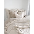 thumbnail image 2 of Natural Beige Fringe So Soft Linen Pillows 14x20 Down Alternative Insert, 2 of 12