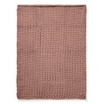 thumbnail image 2 of Donna Sharp Chunky Knit Mauve Contemporary Decorative Throw Blanket with Over-Sized Loop Pattern, 2 of 3