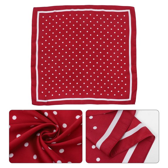 MLINS Spring Chiffon Scarf Dots Printing Sweet Small Clothes Decorative Cool Scarf for Woman (Red)