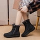 thumbnail image 5 of Zapatos de piel de felpa para mujer Botas de tobillo de felpa impermeables Zapatos antideslizantes de invierno para exteriores, 5 of 9