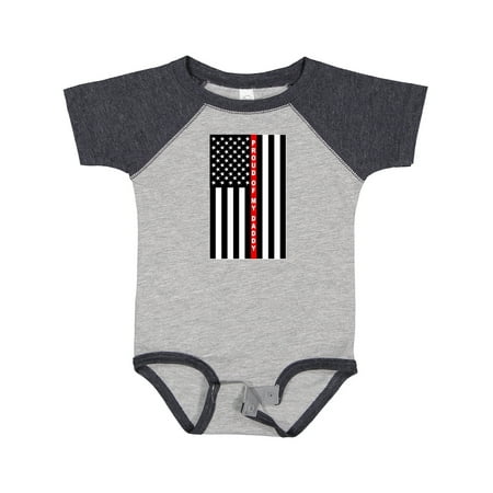 

Inktastic Firefighter Daddy Flag Gift Baby Boy or Baby Girl Bodysuit