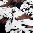 thumbnail image 3 of Home Soft Things Cow Print Double Sided Faux Fur Throw Blanket, Soft Cozy Fuzzy Black and White Throw, 80x90 inches, 3 of 6
