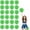 Green+White, variant on 24 Pack Cheerleading pom poms,Cheer pom poms Sports Dance Cheer Plastic Pom Poms Cheerleading for Sports Team Spirit Cheering (Blue+Pink+White)