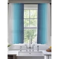 thumbnail image 2 of Grey and Teal Blue Gradient Sheer Curtains 2 Panels Set Minimalist Ombre Modern Art Sheer Window Curtains Light Filtering Rod Pocket Voile Drapes for Bedroom Living Room 52"x63", 2 of 8