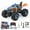 Blue, variant on 1:16  All Terrain Monster Truck, 2.4GHz  Electric Stunt RC Car with Music Lights Spray,Remote Control Cars Toys for  8-12 Boys Girl Kids Gift,2 Batteries