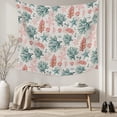 thumbnail image 5 of Sage Green Red Coral Tapestry for Bedroom Wall Hanging Tapestry, Coastal Nautical Summer Beach Ceiling Backdrop Tapestries Poster Blanket Wall Decor for Teens Room Living Room Dorm 59" x 79", 5 of 8