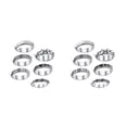 thumbnail image 3 of Minnieouse 6 piezas de acero inoxidable resistente al desgaste antiestrés anillos de ansiedad resistente a la corrupción forma de fase Tipo 2 2piezas, 3 of 6