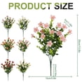 thumbnail image 3 of White Artificial Flowers with Eucalyptus Leaves 1 Bunch Colored Faux for Outdoor Spring Decoration Realistic Suitable for Courtyards Family Gardens Flower Pots by Miyuadkai, 3 of 9