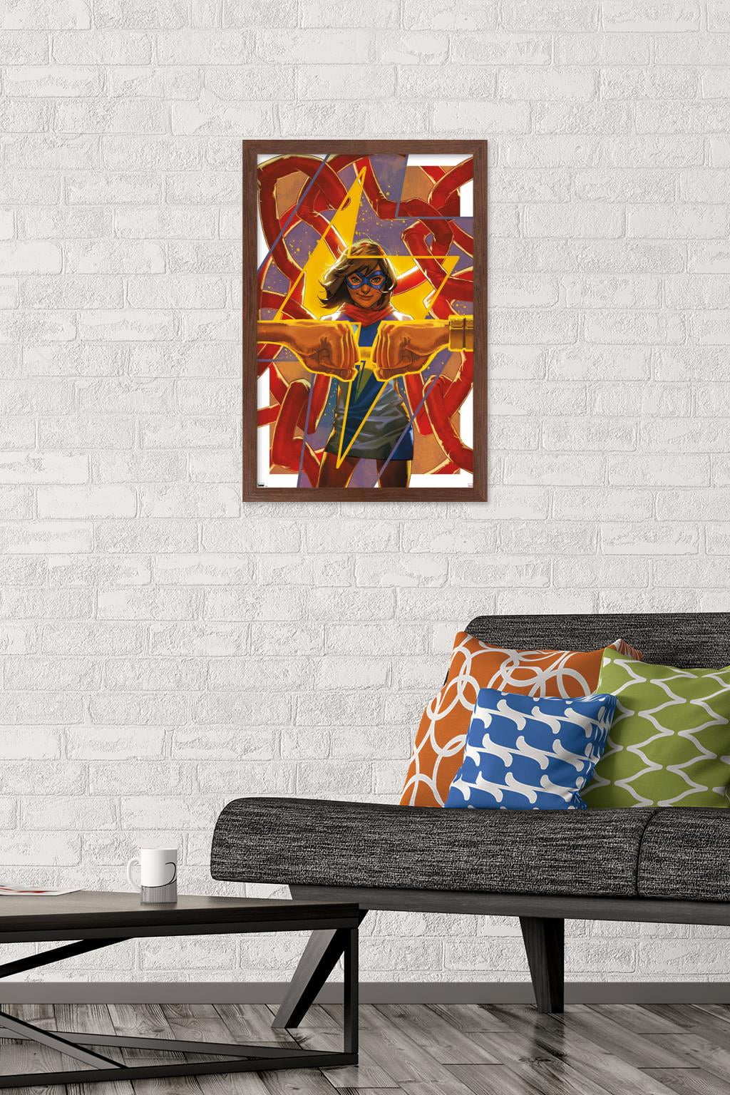 Marvel Comics - Ms. Marvel - Fearless #4 Wall Poster, 14.725" x 22.375", Framed