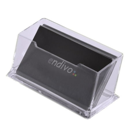 desktop business card holder clear acrylic single compartment - elegant and modern design for your home or work office. by mega (Best Modern Business Card Designs)