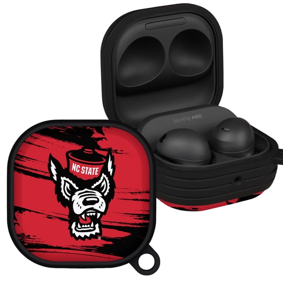 North Carolina State Wolfpack Paint Stripe HDX Case Cover Compatible with Samsung Galaxy Buds Pro & Buds Live by Affinity Bands