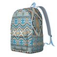 thumbnail image 2 of Unisex Bohemian Rucksack, Vintage Style Backpack with Front Pocket, Lightweight Durable Daypack for School College Work Travel Vacation, Wonderful Gift Idea, 2 of 5