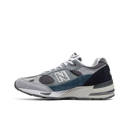 

NB official NB 991 Comfort mesh fabric cushioned wear low top casual running shoes for men and women white blue