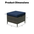thumbnail image 2 of Meetleisure Outdoor PE Rattan Ottoman, Set of 2, Blue, 2 of 6