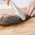 thumbnail image 2 of Escalador de pescado de acero inoxidable, 22,5 x 3 cm, con orificio para colgar, fácil de limpiar, herramienta de cocina para pelar, 2 of 4