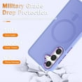 thumbnail image 3 of TJS for Samsung Galaxy S24 Phone Case, Magnetic Ring Translucent Protective Cover for Samsung S24 (Purple), 3 of 5