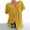 Yellow, variant on Ichuanyi Womens Shirts , Women Plus Size Short Sleeves V-Neck Print Blouse Pullover Tops Shirt