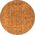 thumbnail image 1 of Ahgly Company Indoor Round Oriental Orange Industrial Area Rugs, 6' Round, 1 of 4