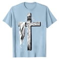 thumbnail image 2 of COSFO Jesus Cross Tshirts Shirts for Men Easter Short Sleeve Graphic Tees Crew Neck Summer Loose Fit Tops, 2 of 5