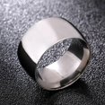 thumbnail image 3 of MANGOSKY-Anillo de titanio negro de 12mm de ancho para hombre y mujer, personalizado, grabado, 3 of 4